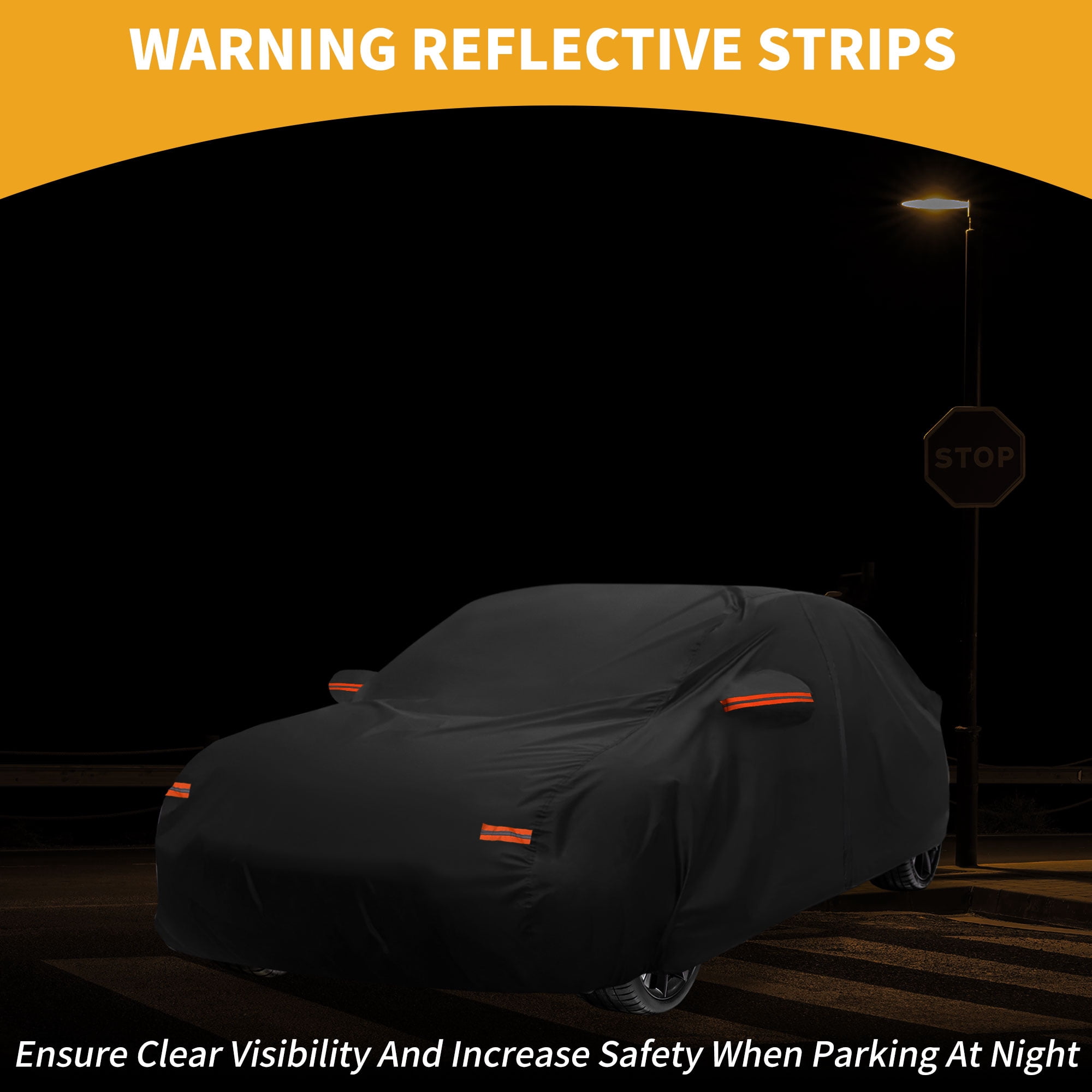 Unique Bargains Durable Waterproof Car Cover Black ["for Kia Forte"]