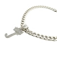 thumbnail image 5 of Initial Letter Charm Cuban Dog Cat Pet Puppy Silver Plated Collar Chain Necklace, 5 of 9