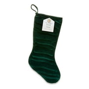 My Texas House, Green Ribbed Christmas Stocking Decoration, 20 inch