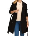 thumbnail image 5 of Women's Casual and Stylish Solid Color Loose Double-Breasted Long Trench Coat, Lapel Collar with Lining for Elegant Fall and Winter Outerwear,Black,L, 5 of 5