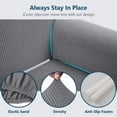 thumbnail image 3 of iCOVER One Piece High Stretch Couch Cover, Large Sofa Slipcover, fit seat with 60 to 80 inches, Machine Washable Spandex Jacquard Fabric, Non-Slip Furniture Protector (Gray), 3 of 5