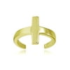 Gold Tone over Sterling Silver Polished Cross Toe Rings