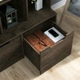 thumbnail image 3 of Homhougo Modern Cube Bookcase, 9-Cube Storage Cabinet Display Shelf with 2 Mobile Drawers, Expresso Finish, 3 of 14