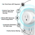 thumbnail image 4 of Prise Intelligente, DOGAIN Zigbee Prises Intelligentes Prise Fonctionne avec ST et Echo Plus Hub Commande Vocale Compatible avec Alexa et l'Assistant Google (Hub Requis) (Lot de 2), 4 of 4