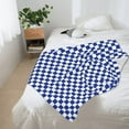 thumbnail image 4 of Throw Blanket Home Decor, Blue Checkered Blanket, Funny Thanksgiving Christmas Birthday Gifts, Soft Warm Lightweight Microfiber Plaid Flannel Blankets for Sofa Couch Bed Car Travel 60X50 Inch, 4 of 6