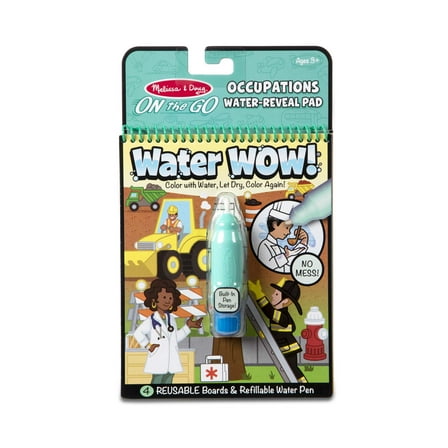 Melissa & Doug On the Go Water Wow! Reusable Water-Reveal Activity Pad – Occupations