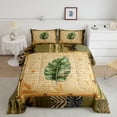 thumbnail image 2 of Feelyou Rustic Palm Leaf Full Size Comforter Sets for Teen, Tropic Botanical Bedding Comforter Set, Summer Plant Theme Reversible Bedding Sets, Ultra Soft Bedroom Decor, 3pcs, 2 of 8