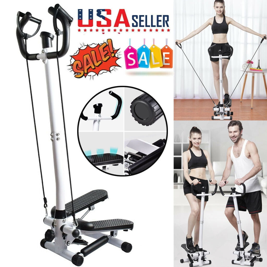ANCHEER Swing Stepper Including Resistance Cords/Aerobic Step Height Adjustable Level 