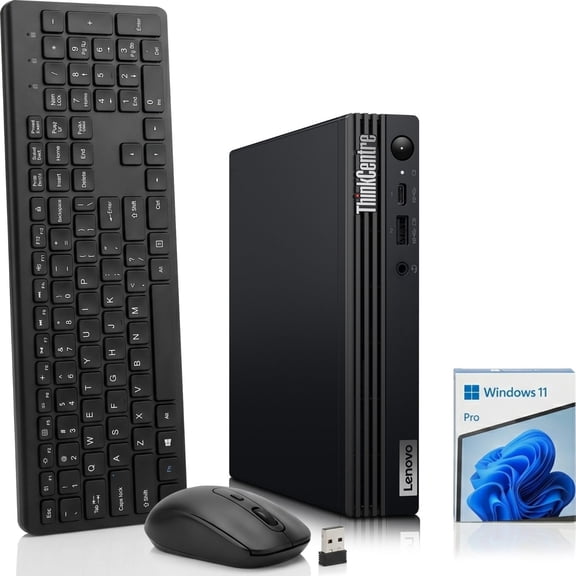Restored Lenovo ThinkCentre M75q G2 Tiny Desktop Computer  AMD Ryzen 3 PRO 5350GE Upto 4.2GHz  16GB DDR4 RAM  256GB SSD  Wireless Keyboard & Mouse  WiFi  Mini PC  Windows 11 Pro (Refurbished)