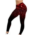thumbnail image 5 of lcziwo Holiday Leggings for Women 2025 New Years Eve Glitter Sparkle Print Legging Pants Casual Full Length High Waist Tummy Control Yoga Tights Multicolor XL, 90 Percent off Clearance Sale, 5 of 7