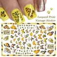 thumbnail image 4 of RV 10 Uds. Pegatinas de uñas de color rosa bosque de mariposas vintage Rojo Verde, 4 of 5
