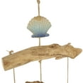 thumbnail image 5 of DecMode 35" Blue Ceramic Handmade Ombre Shell Windchime with Driftwood and Bead Accents, 5 of 6