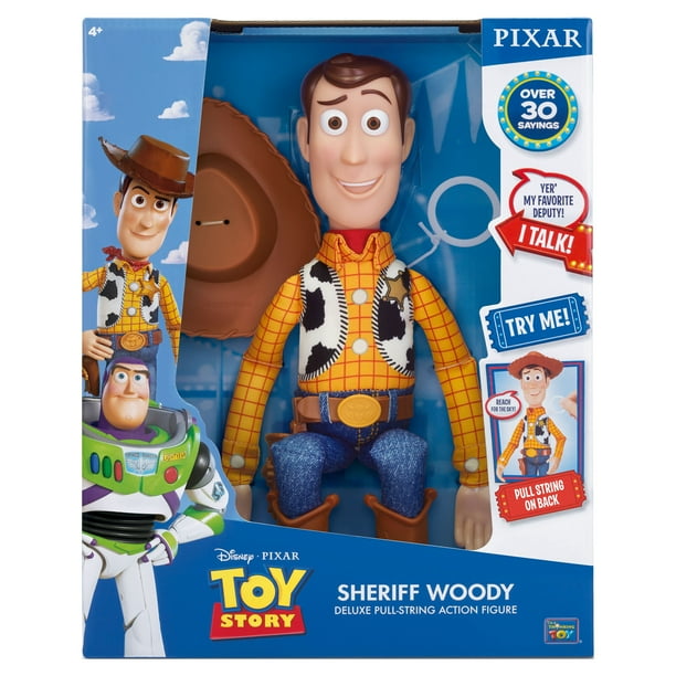 Disney Pixar Toy Story 16 inch Tall SHERIFF WOODY Deluxe Pull