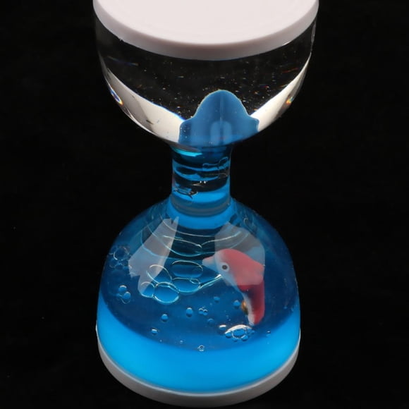 de Aceite de para de Juguete de Escritorio Sensorial con Temporizador de Burbujeador de Movimiento Azul Salvador Dali Reloj de arena de aceite líquido