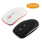 2.4G Slim Silent Wireless Computer Mouse with Nano Receiver,1800DPI Adjustable optical Mouse Silent Click for PC Laptop