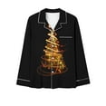 thumbnail image 3 of TIMIFIS Ensembles de Pyjamas pour Femme - Ensembles de Pyjamas pour Dames à Manches Longues - Chemise Boutonnée Imprimée de Noël et Pantalon Ensembles de Détente, 3 of 4