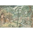 thumbnail image 2 of Jan Brandes 24x18 Gold Ornate Framed and Double Matted Museum Art Print Titled - Idyllic Village Scene (1779 - 1785), 2 of 4