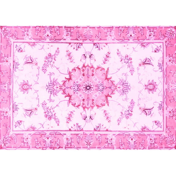 Ahgly Company Indoor Rectangle Medallion Pink Traditional Area Rugs, 2' x 3'