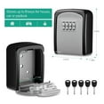 thumbnail image 3 of Key Lock Box Wall Mounted Stainless Steel Key Safe Weatherproof Storage Box ,Office Key Storage, 3 of 6