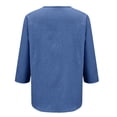 thumbnail image 6 of Beach Button Up Shirts for Women Womens Button Down Shirts Elbow Sleeve Tops Women Womens Summer Tops Gauze Shirts for Women Vacation Beach Outfit Wrinkle Free Linen Shirt Workout Tops, 6 of 8