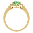 thumbnail image 4 of Clara Pucci 14K Yellow Gold 2.27ct Green Solitaire with Accents Ring, 4 of 7
