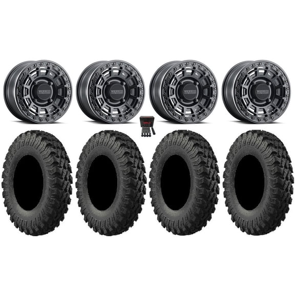 Method 415 Bdlk 15" Wheels Bk  38mm 32" MotoRally Tires Sportsman RZR Ranger