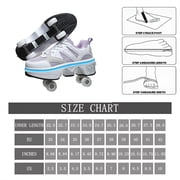 KOFUBOKE Roller Skate Shoes - Sneakers - Roller Shoes 2-in-1 Suitable for Outdoor Sports Skating Invisible Roller Skates The Best Choice for Building Confidence Style