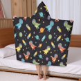 thumbnail image 5 of Space Dinosaur Pattern Hooded Bath Towel，50"x30" for Ages 3 To 12 Kids, Quick Dry Lightweight Soft Microfiber Hood Beach Towel Cover Up for Kids, 5 of 7