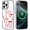 Candy Cane, variant on Compatible with iPhone 17 Pro Max White Case for MagSafe, Clear Classic Hybrid Magnetic Scratch Resistant Back Drop Protection Colorful Bumblebee Floral Case