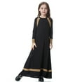 thumbnail image 5 of Byoo Tween Girls' Maxi Dress Soft Color Block Long Sleeve Pocket Dress School Casual Active Dresses for Kids,Black, 5 of 9
