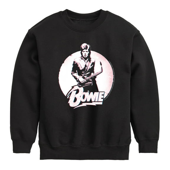 David Bowie - Bowie Distressed Circle - Toddler & Youth Crewneck Fleece Sweatshirt