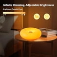 thumbnail image 4 of Donut Table Lamp with Touch Dimmer, Rechargeable Cordless Night Light for Bedside, Stepless Brightness Control Ambient Decor for Home Office (White), 4 of 5