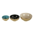 thumbnail image 5 of DecMode 14", 12", 6"W Round Multi Colored Metal Decorative Bowl with Enamel Interior, Set of 3, 5 of 8