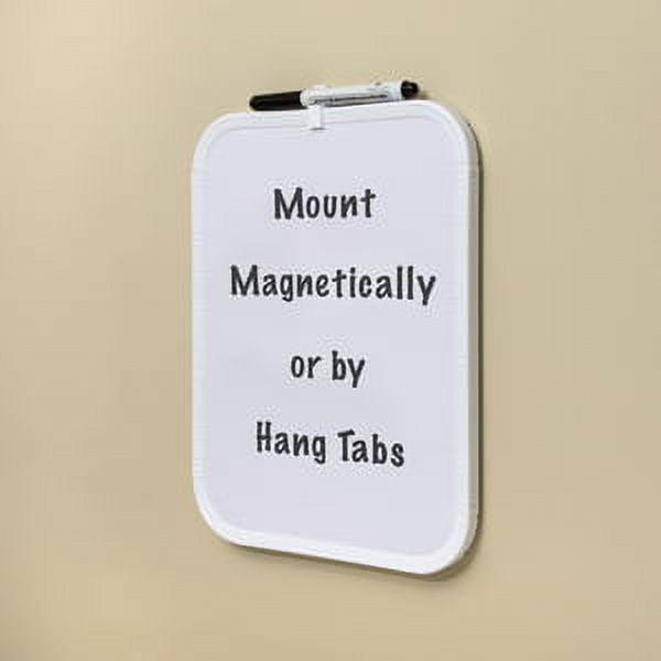 Lorell Personal Whiteboard - 11" (0.9 Ft) Width X 8.5" (0.7 Ft) Height - White Melamine Surface - White Plastic Frame - Rectangle - 6 / Bundle