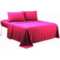 thumbnail image 2 of 600 Thread Count 100% Egyptian Cotton Sleeper Sofa Bed Sheet Set Solid Queen XL Size (60"x 80"x 5" ) with 4 -PCS Fitted Straps Color Hot Pink, 2 of 6