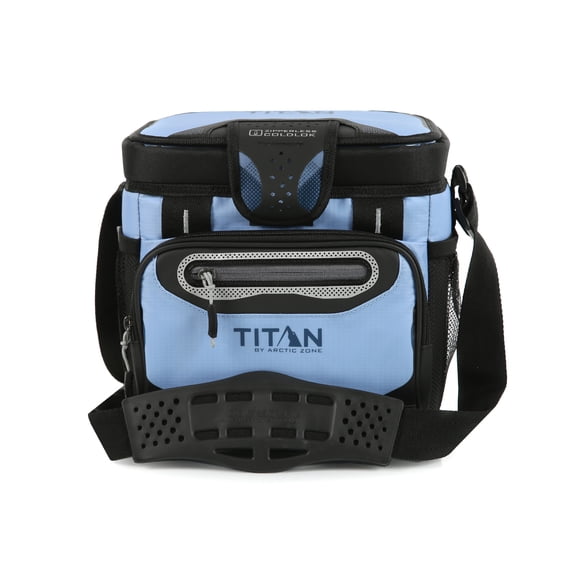 Titan by Arctic Zone 9 Can Zipperless Soft Cooler, 6 Quart, Rainwash Blue