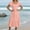 Pink, variant on TIANZEN Women's Casual Dress Square Neck Short Sleeve Flowy Summer Dress With Puff Sleeves And Cutout Details For Daily Party Long Dresses with Sleeves Teen Summer Dresses Form Fitting Dress