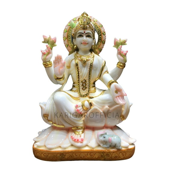 Lakshmi statue 12 inches Marble goddess Indian goddess Big Lakshmi Statue, Big Marble Figurine of Laxmi, goddess of wealth, Immortal nectar, Laxmi idol, Lakshmi sculpture Home decor Anniversary gifts