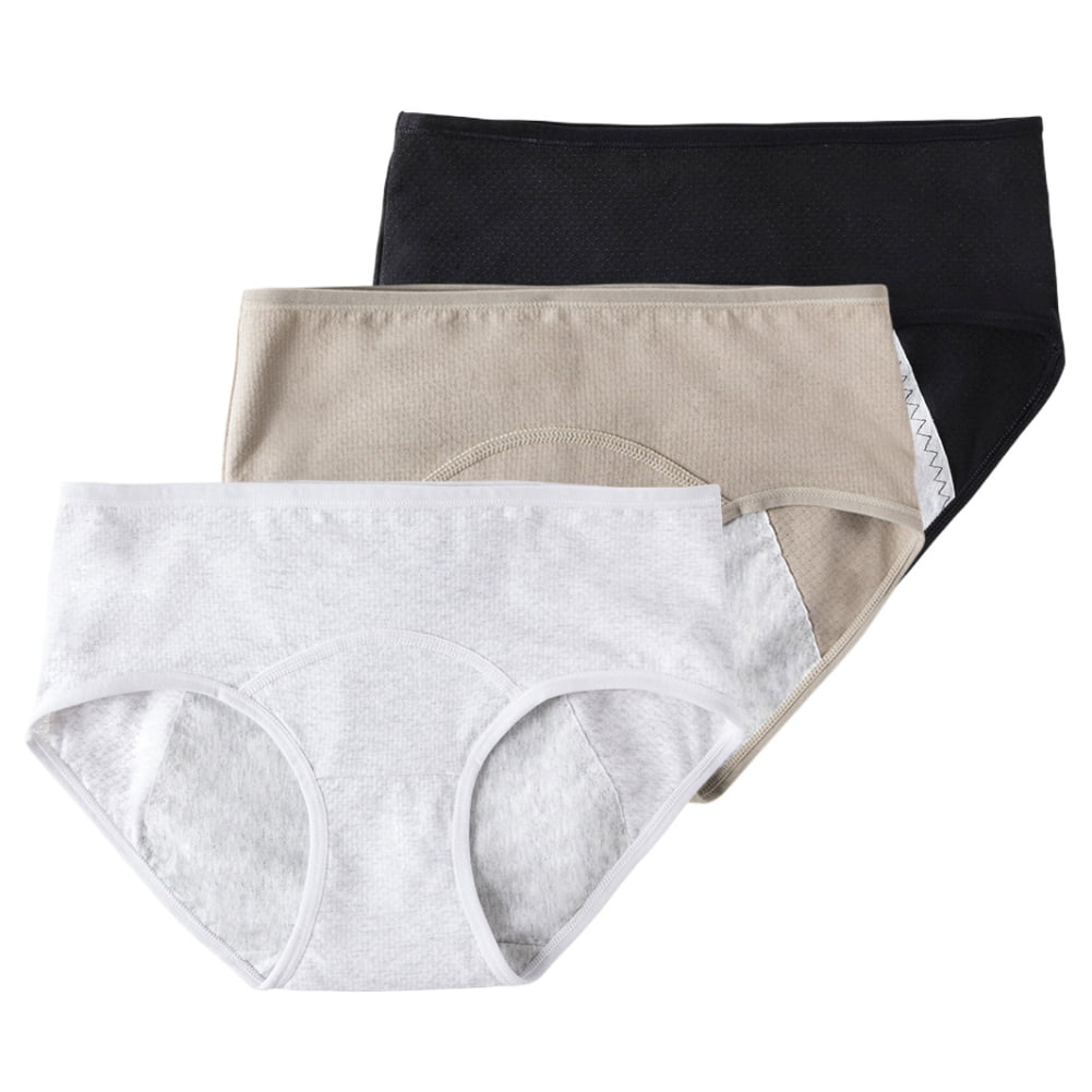 Spdoo Period Underwear for Women Leak Proof Cotton Overnight Menstrual  Panties Full Coverage Briefs Regular & Plus Size (Multipack) 