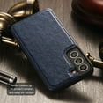 thumbnail image 3 of AIOVETEAB Compatible with Samsung Galaxy S22 Case Premium Leather TPU Hybrid Case Cover,Blue, 3 of 5