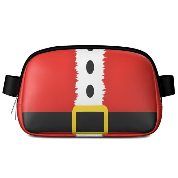 Red Christmas Santa Costume Pattern Cute Fanny Packs for Women,Travel Waterproof Crossbody Fanny Bags Waist Purse for Women Anti Theft Adjustable Strap for Running Travel Cycling