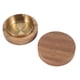 thumbnail image 3 of Cenicero de Nogal con Tapas Cenicero de Madera una Prueba de Viento Cenicero PortáTil para Fumadores Oficina Escritorio, Regalo para Hombres (Oro), 3 of 5