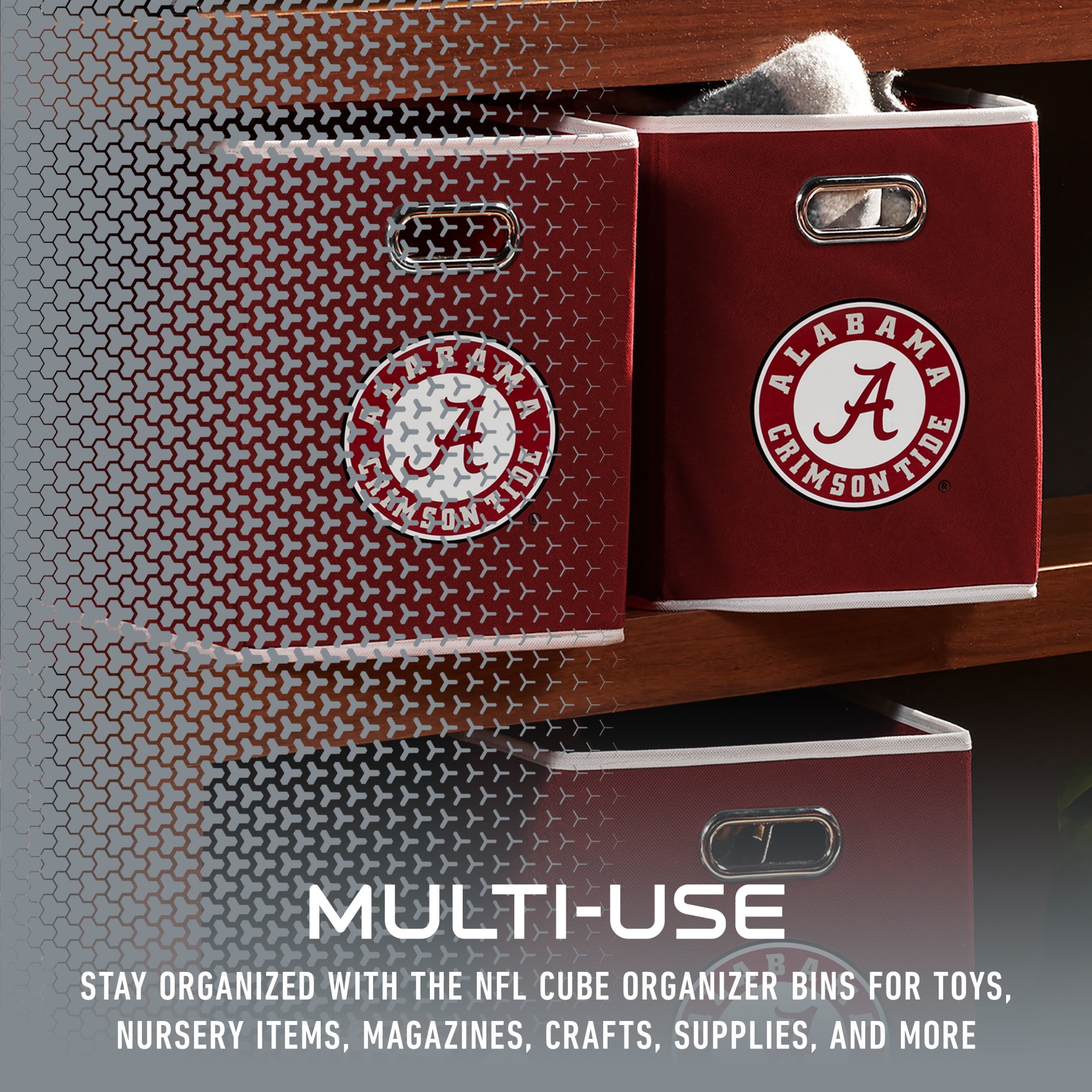 Alabama Crimson Tide Franklin Sports 11'' x 10.5 x 10.5'' Storage Bin - Terylene Fiber - All Ages