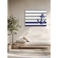 thumbnail image 5 of Anchor Gray Wall Art for Living Room,Canvas Picture Wall Decor for Bathroom Bedroom,Modern Navy Blue White Striped Nautical Painting Artwork for Office Kitchen Hallway Dining Room Home Decor 16"x20", 5 of 8