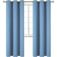 thumbnail image 5 of Window Curtain Room Darkening K68 slate color 100 % blackout thermal drapes for bedroom living room closet door noise reducing 37" inch wide X 84" inch long 2 panels, 5 of 6