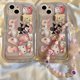thumbnail image 2 of Sanrio Kuromi Hello Kitty, funda de teléfono con pulsera de lujo para iPhone 14, 13, 12, 11 Pro Max, carcasa de TPU suave a prueba de golpes, regalo para niñas Y2K Fivean unisex, 2 of 2