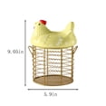 thumbnail image 3 of Birdeem Panier avec Poignée, Paniers en Fil pour Rangement, Panier à Œufs Design Coloré Couvercle en Céramique en Forme de Poule, Panier Rond avec Poignée, Paniers à Œufs pour Œufs Frais, Paniers avec Poignées, 3 of 6