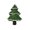 Green, variant on HOARBOEG Hand Painted Resin Christmas Tree Ornament, Small Green Holiday Hanging Decor for Tree, Home Party Decoration, Reusable Festive Ornament with Pre-attached String