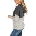 thumbnail image 3 of Women's Color Block Hoodies Fall Long Sleeve Sweatshirt Casual Drawstring Pullover Tops Striped Tunic Shirts, 3 of 5