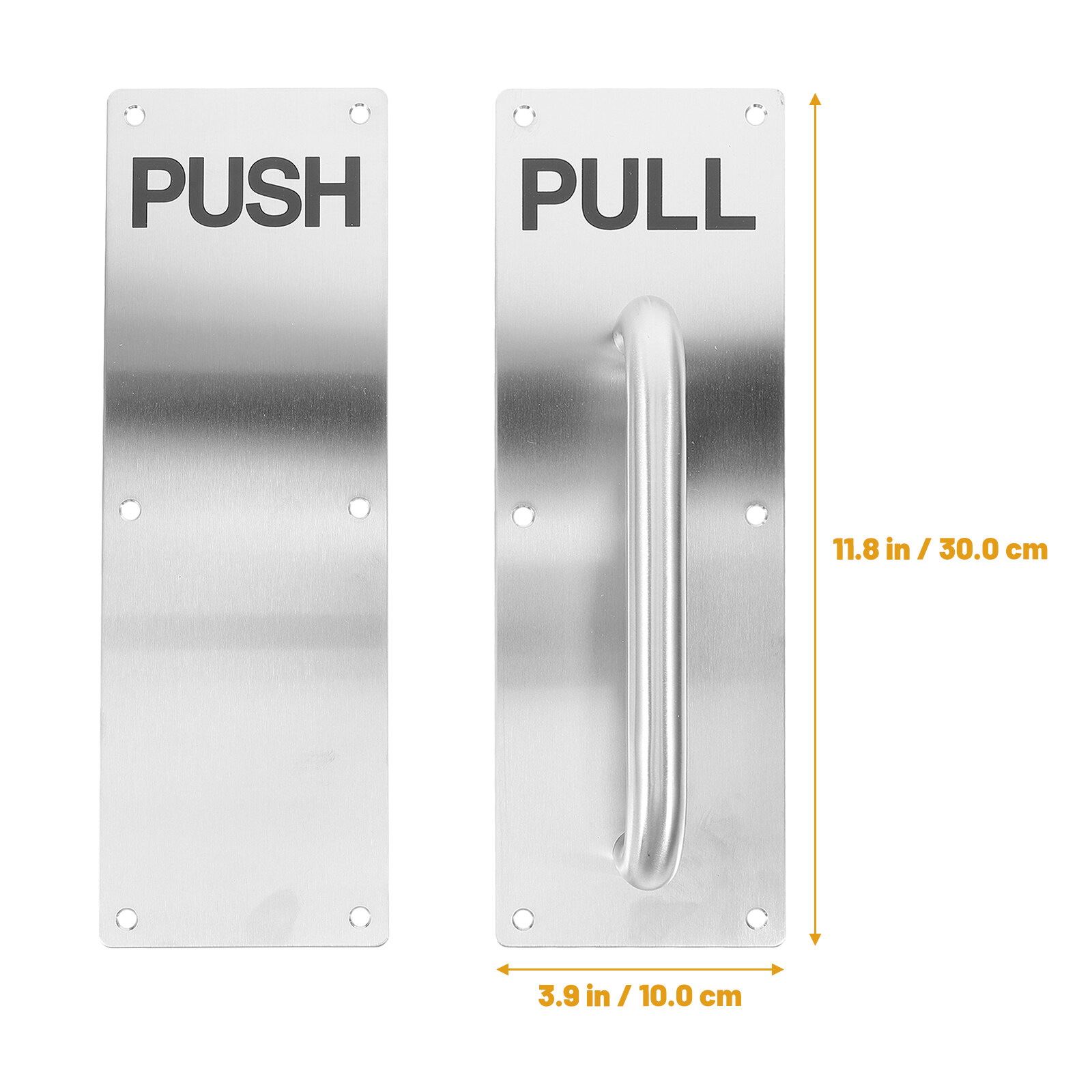 Commercial Door Push Pull Plate Warehouse Door Pull Stainless Steel